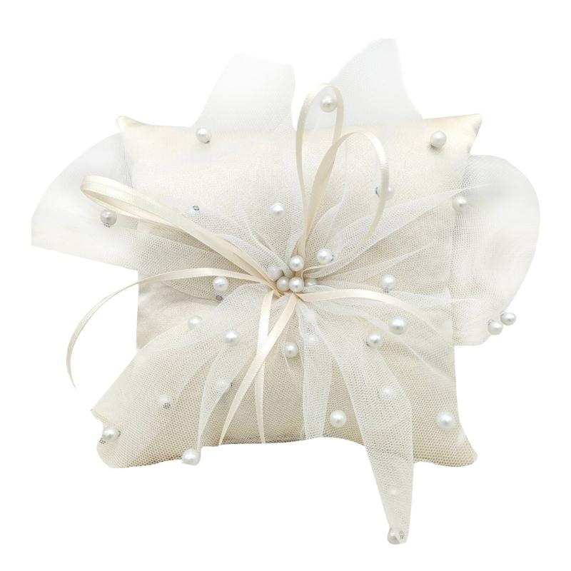 Ring Bearer Pillow - 31BB Handmade Pearls Cushion Ring Rings