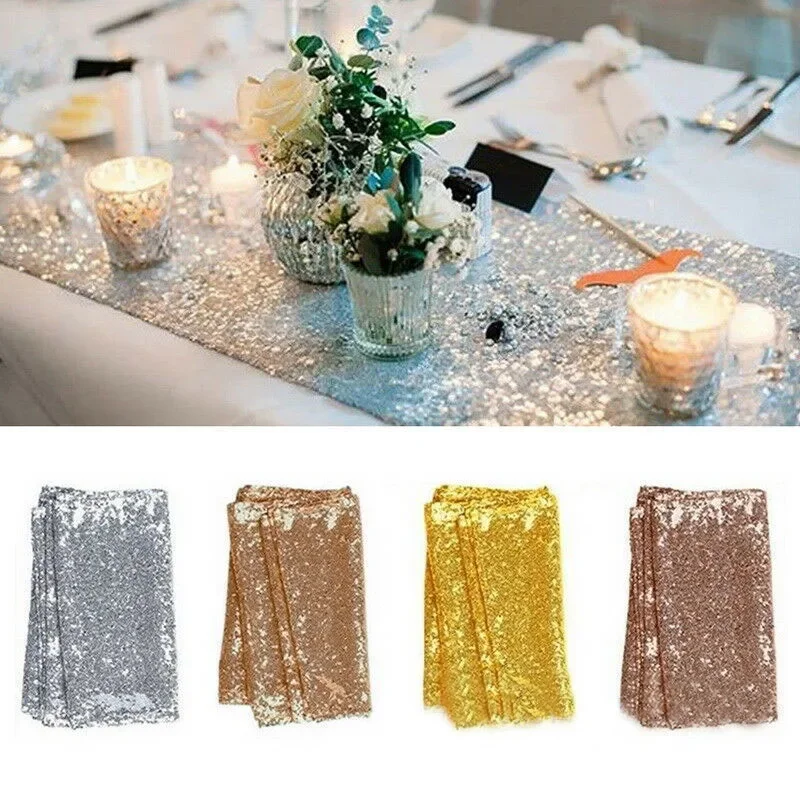 Table Runner Sequin - ผ้าปูโต๊ะปักเลื่อมสำหรับงานเลี้ยง งานฉลองวันเกิด งานแต่งงาน งานคอสเพลย์ งานเลี้ยงฉลองทารก งานจัดเลี้ยง
