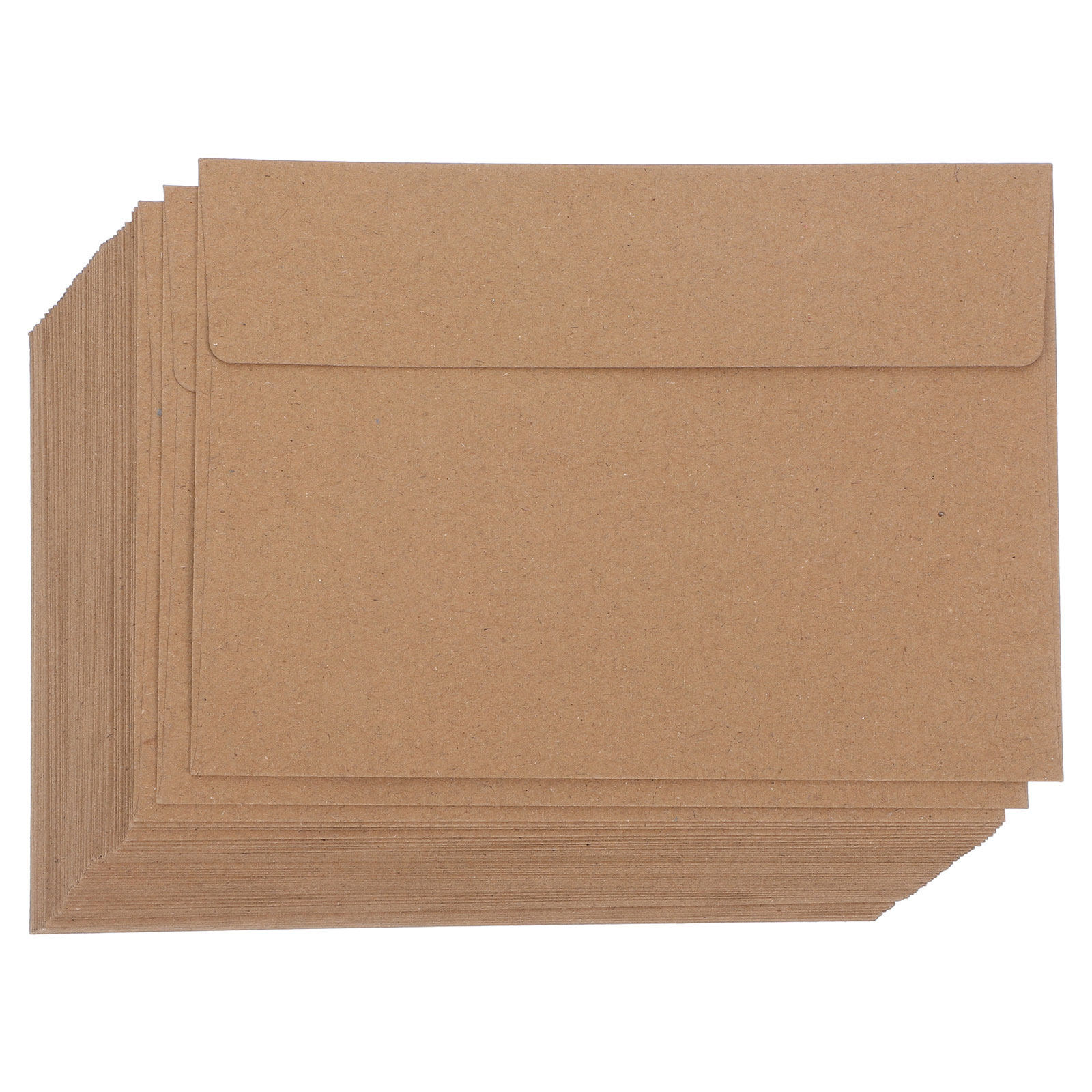 Wedding Envelopes - 50 ชิ้น ซองจดหมายกระดาษคราฟท์สไตล์วินเทจ ซองปิดผนึกเองได้ สำหรับการ์ดเชิญงานแต่งงาน การ์ดอวยพร