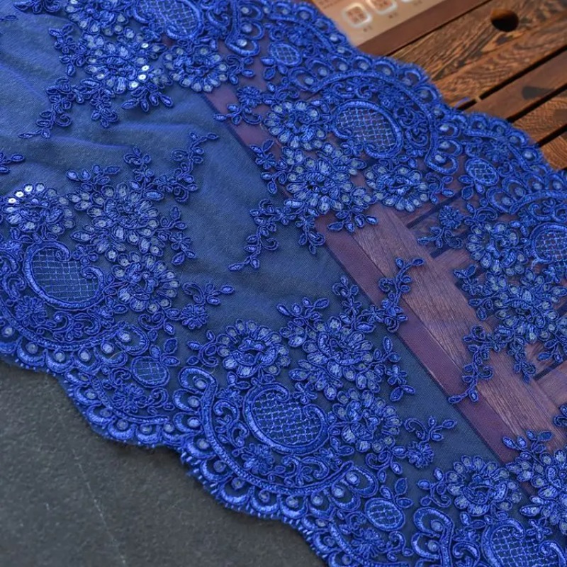 Table Runner Sequin - ผ้าลูกไม้ปักเลื่อมหลากสีคุณภาพสูงสำหรับชุดแต่งงาน ลายปักสมมาตรสองด้าน วัสดุสำหรับทำผ้าม่านและผ้าปูโต๊ะ