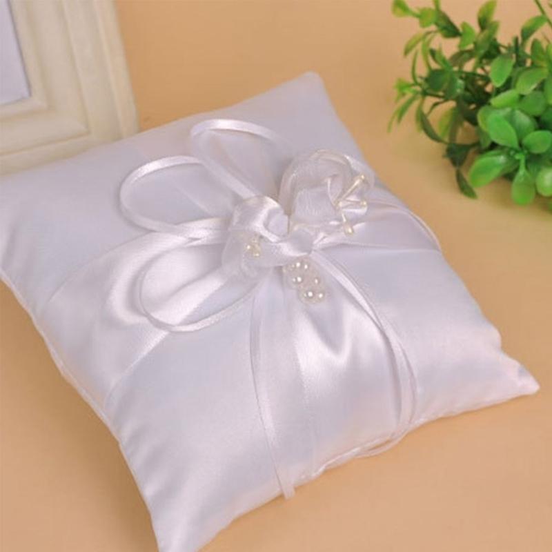 Ring Bearer Pillow - P9FE Wedding Pearls Rings Pillow สำหรับงานแต่งงานและงานเฉลิมฉลองแหวนแต่งงานที่สวยงาม