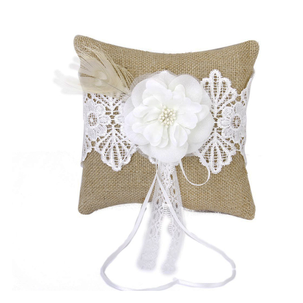 หมอนใส่แหวนแต่งงานขนาด 20x20 ซ - Ring Bearer Pillow บทวิจารณ์และราคา