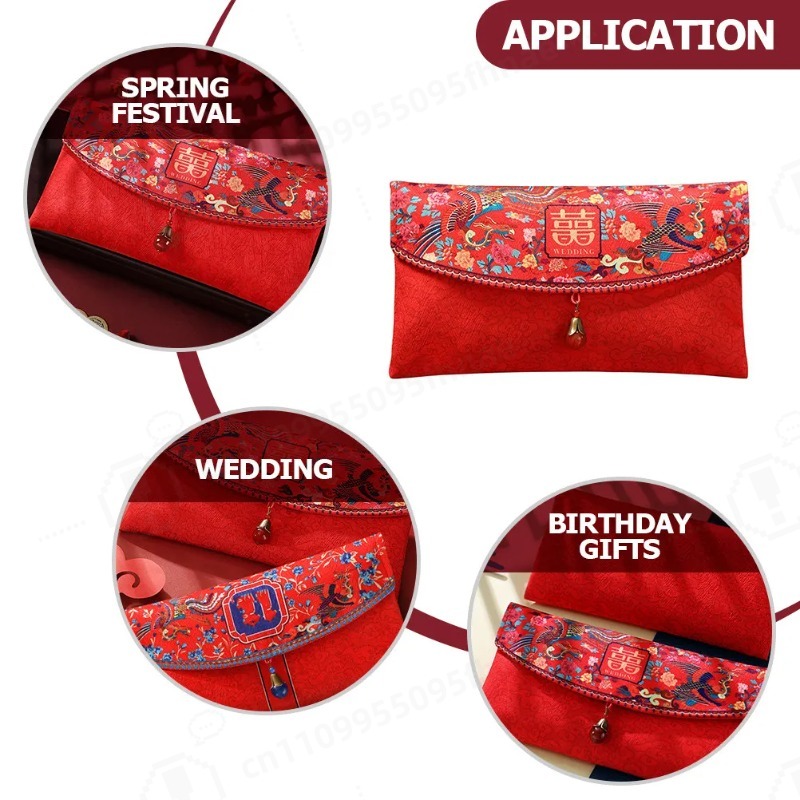 ซองจดหมายสีแดงสไตล์จีน ซองแดง  - Wedding Envelopes บทวิจารณ์และราคา