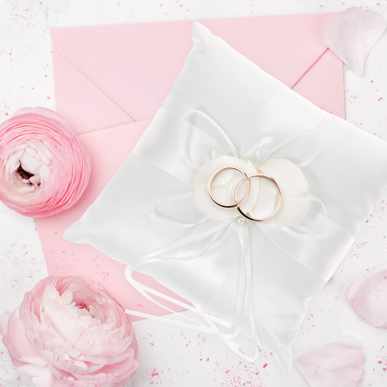 หมอนใส่แหวนงานแต่งงาน ขนาด 20x - Ring Bearer Pillow บทวิจารณ์และราคา