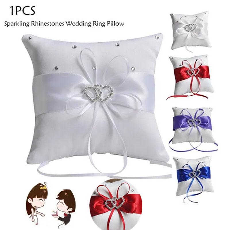 1 ชิ้น 10*10 เซนติเมตรประกาย R - Ring Bearer Pillow บทวิจารณ์และราคา