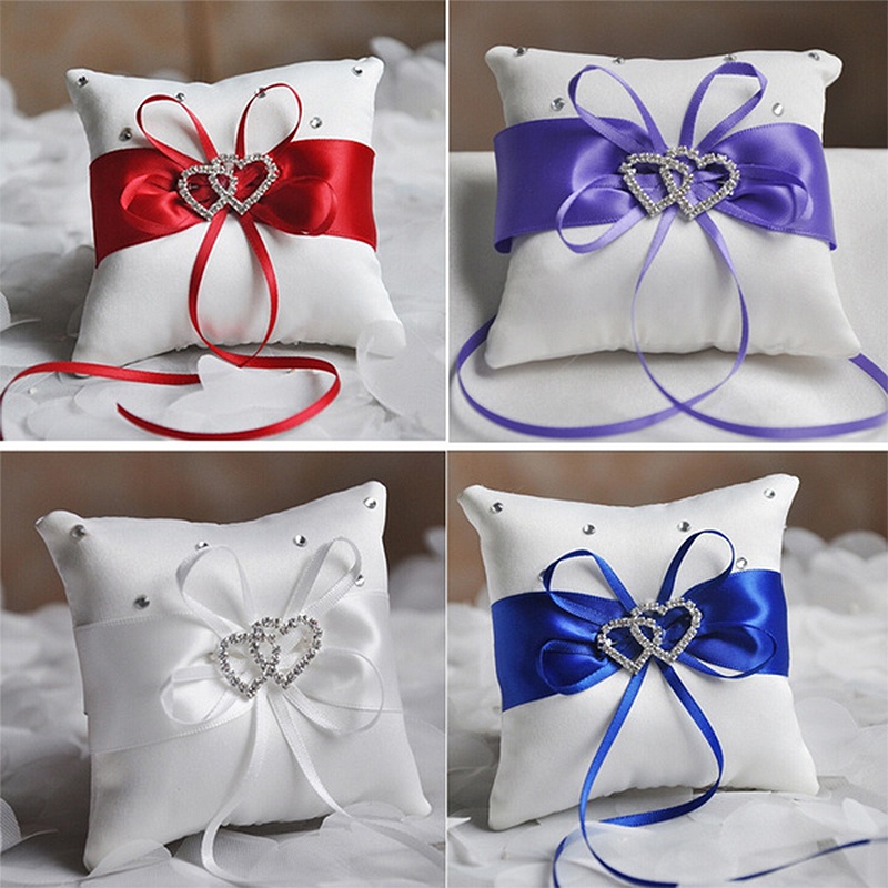1 ชิ้น 10*10 เซนติเมตรประกาย R - Ring Bearer Pillow บทวิจารณ์และราคา