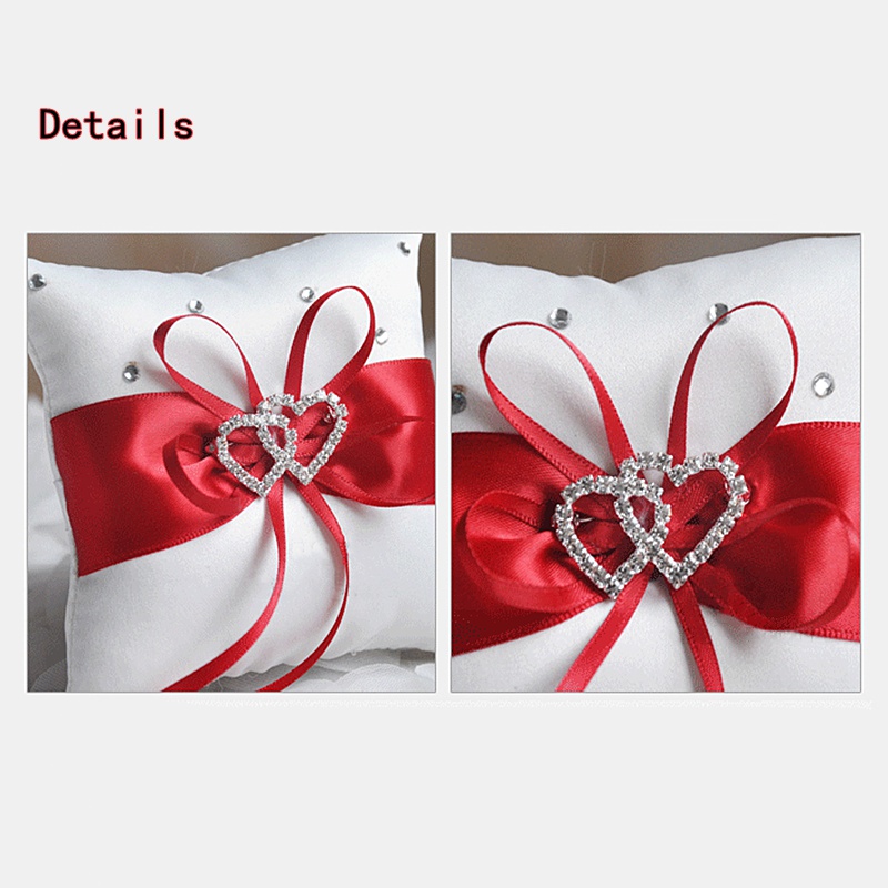 1 ชิ้น 10*10 เซนติเมตรประกาย R - Ring Bearer Pillow บทวิจารณ์และราคา