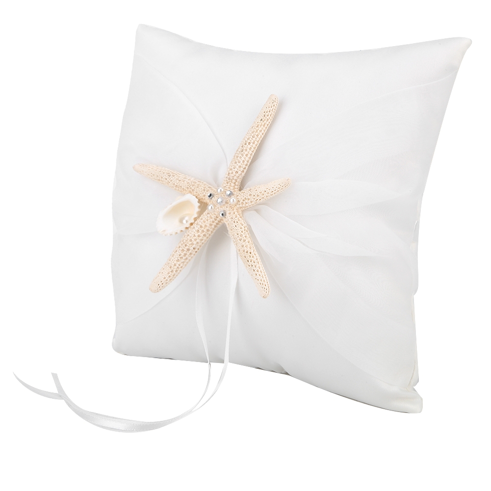 หมอนรองแหวนแต่งงานสีงาช้างพร้อ - Ring Bearer Pillow บทวิจารณ์และราคา