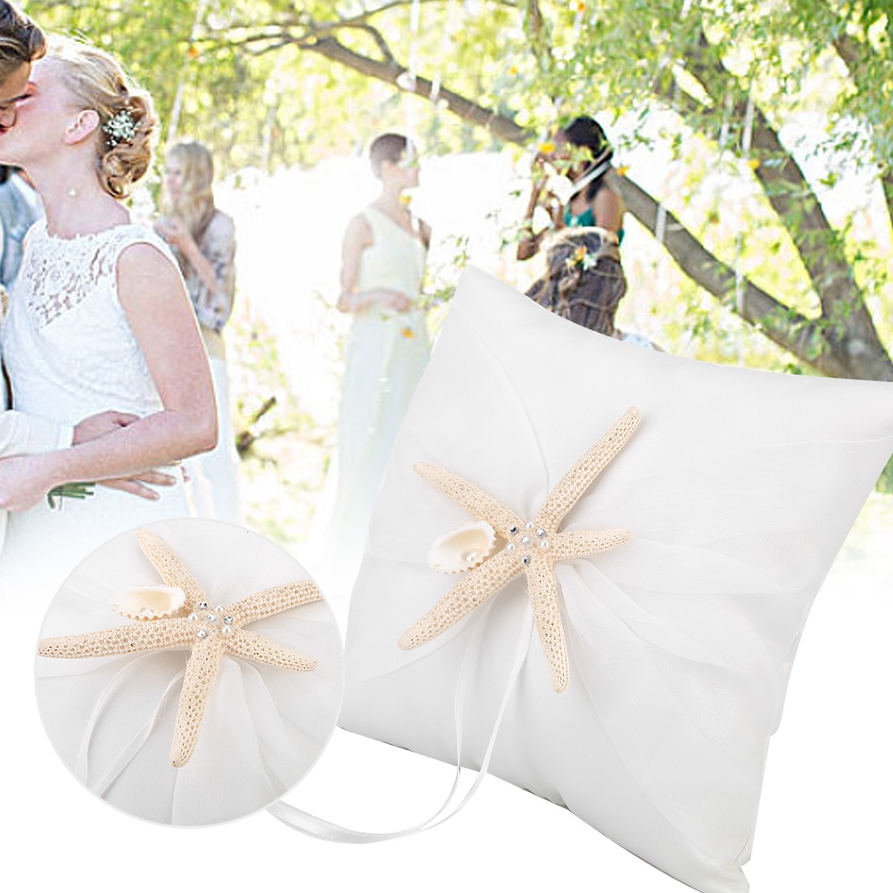 หมอนรองแหวนแต่งงานสีงาช้างพร้อ - Ring Bearer Pillow บทวิจารณ์และราคา