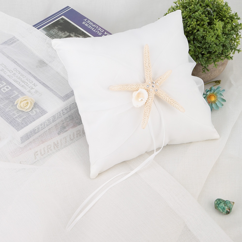 หมอนรองแหวนแต่งงานสีงาช้างพร้อ - Ring Bearer Pillow บทวิจารณ์และราคา