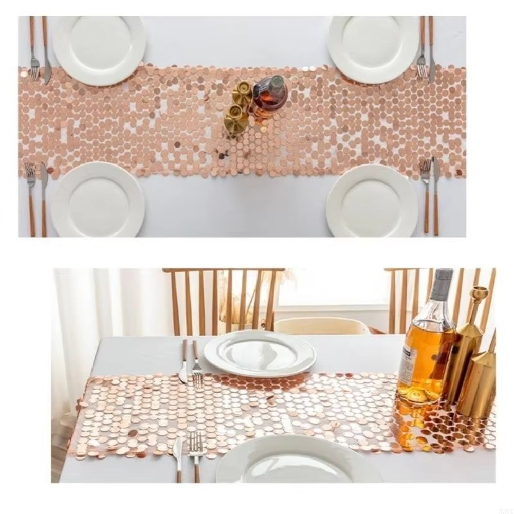 ผ้าปูโต๊ะลายเกล็ดปลาหรูหราสง่า - Table Runner Sequin บทวิจารณ์และราคา