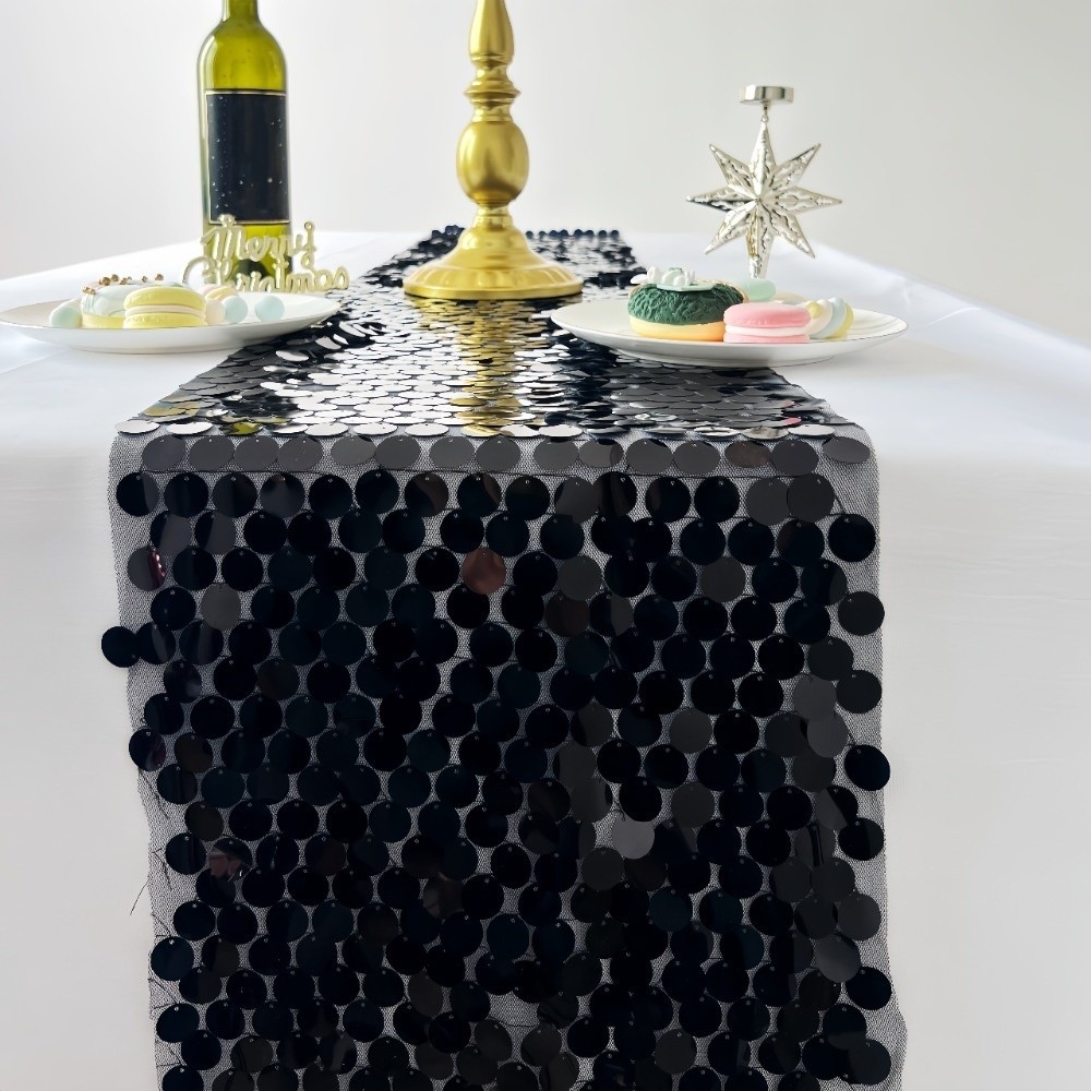 ผ้าปูโต๊ะลายเกล็ดปลาหรูหราสง่า - Table Runner Sequin บทวิจารณ์และราคา