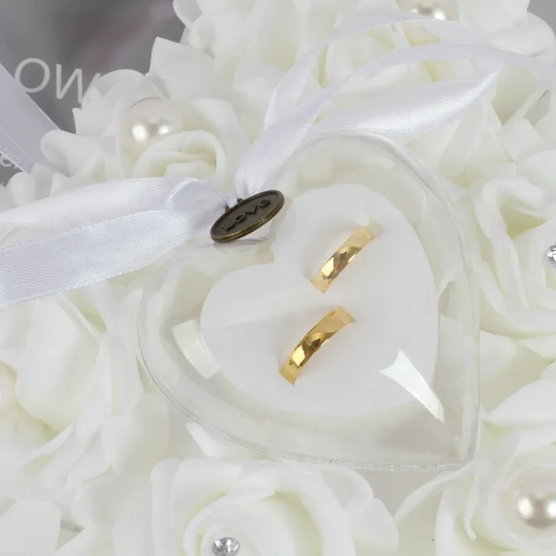 หมอนรองแหวนแต่งงานสีขาว รูปหัว - Ring Bearer Pillow บทวิจารณ์และราคา