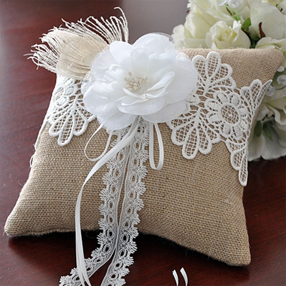 หมอนใส่แหวนขนาด 15*15 ซม. 20*2 - Ring Bearer Pillow บทวิจารณ์และราคา