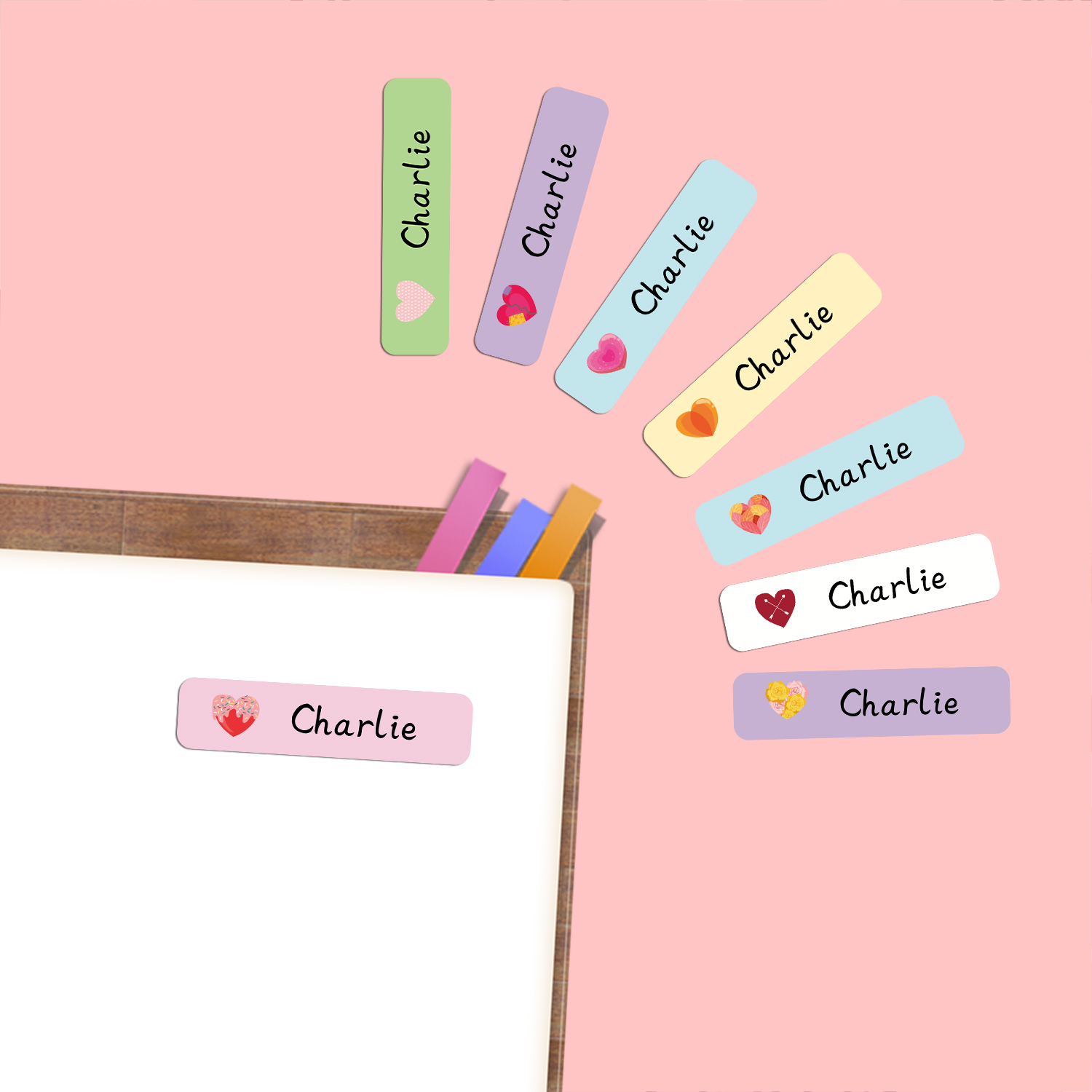 สติกเกอร์ป้ายชื่อรูปหัวใจแบบส่ - Wedding Party Supply บทวิจารณ์และราคา