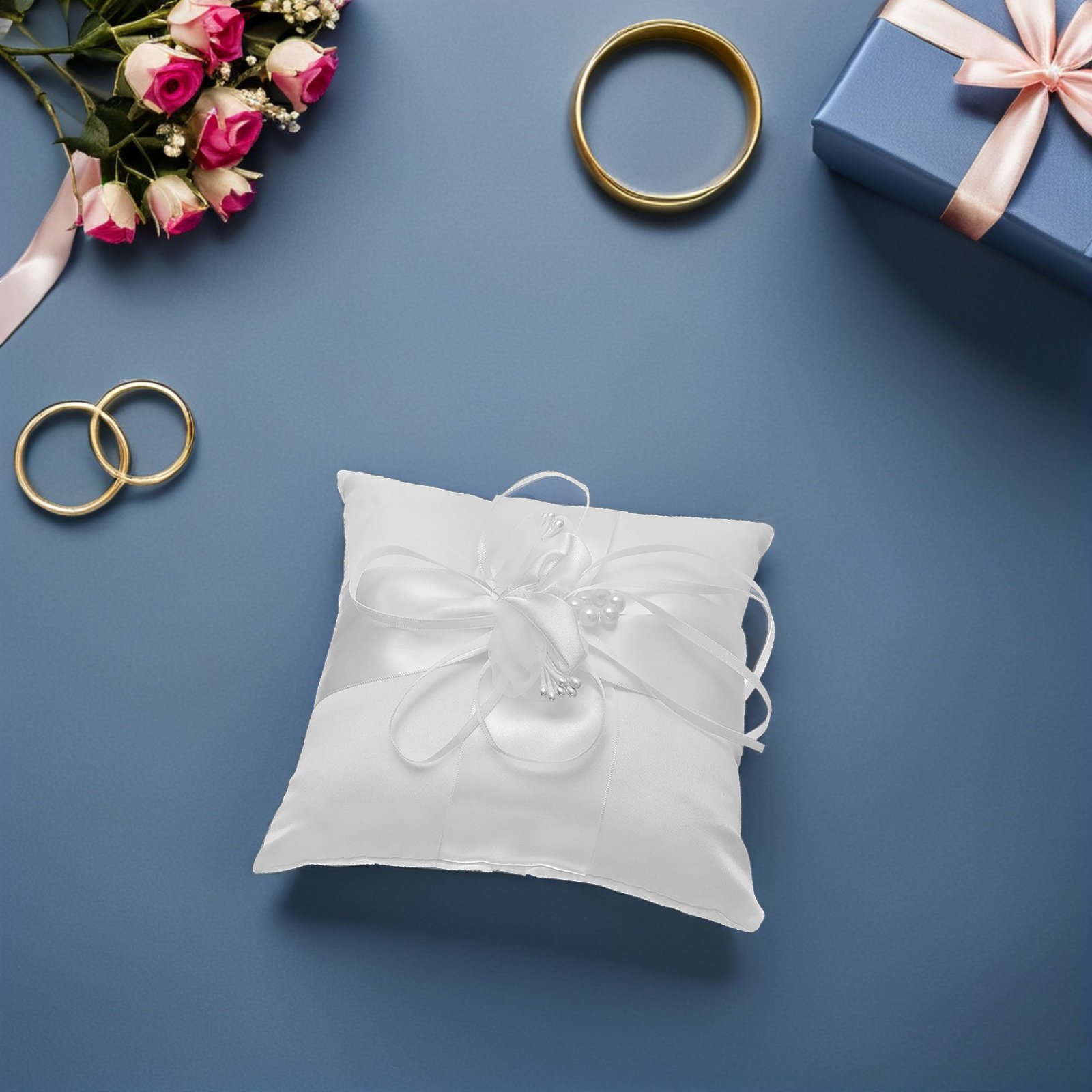 หมอนรองแหวนแต่งงานลายดอกไม้ไข่ - Ring Bearer Pillow บทวิจารณ์และราคา