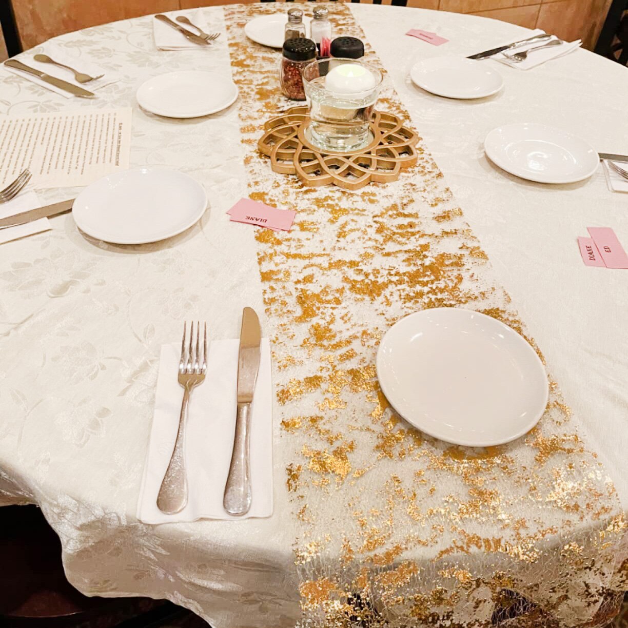Sparkle mallic สีทองบางโต๊ะนัก - Table Runner Sequin บทวิจารณ์และราคา