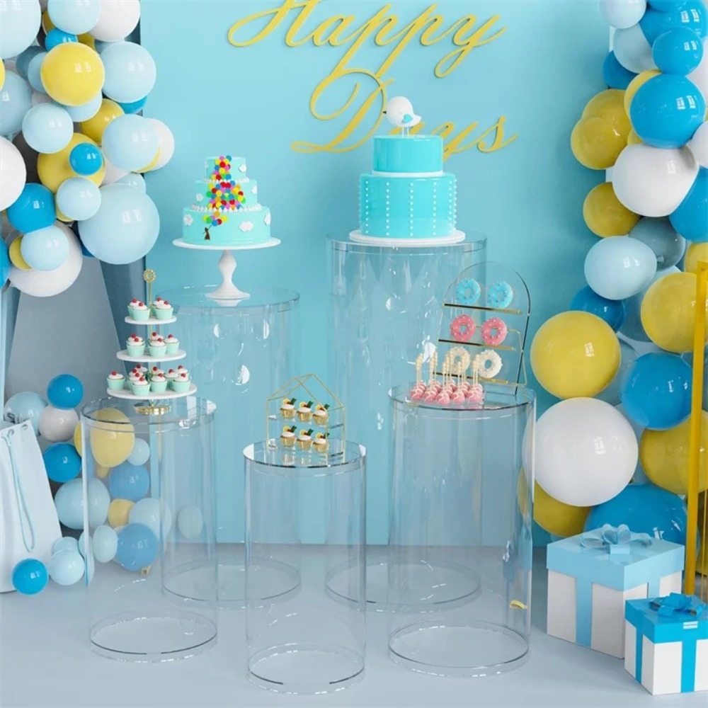 ขาตั้งทรงกระบอกสีขาว 3/5 ชิ้น, - Wedding Party Supply บทวิจารณ์และราคา