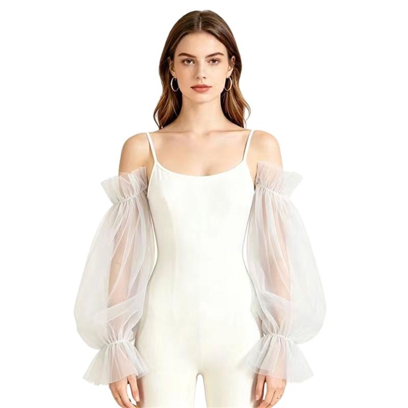 39BB แขนเจ้าสาวผ้าโปร่งระบายอา - Wedding Dress Supply บทวิจารณ์และราคา
