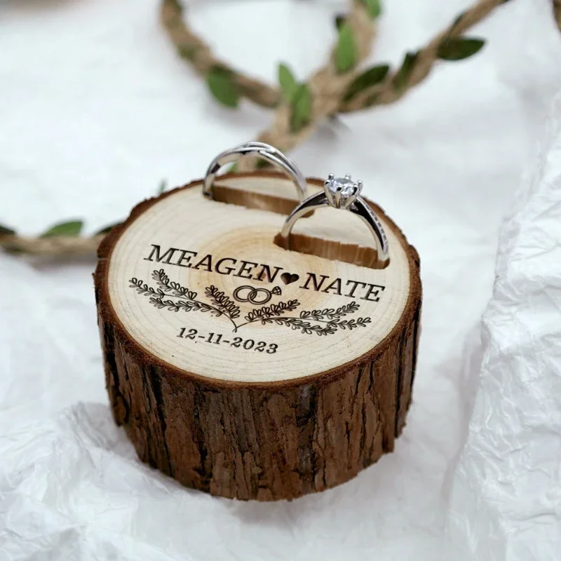 1 ชิ้นฟรีที่กําหนดเองต้นไม้ไม้ - Ring Bearer Pillow บทวิจารณ์และราคา