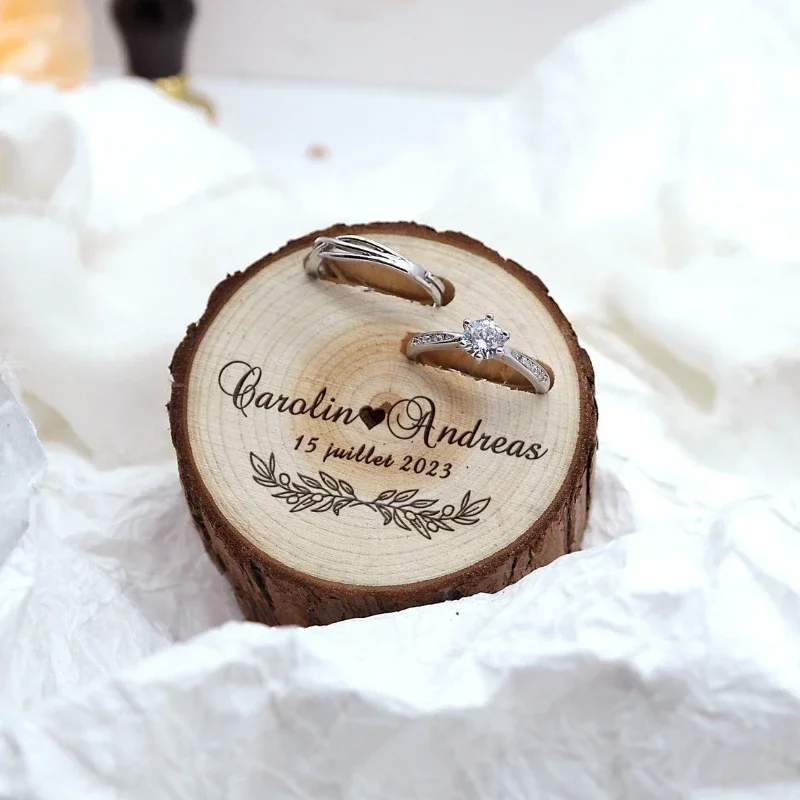 1 ชิ้นฟรีที่กําหนดเองต้นไม้ไม้ - Ring Bearer Pillow บทวิจารณ์และราคา