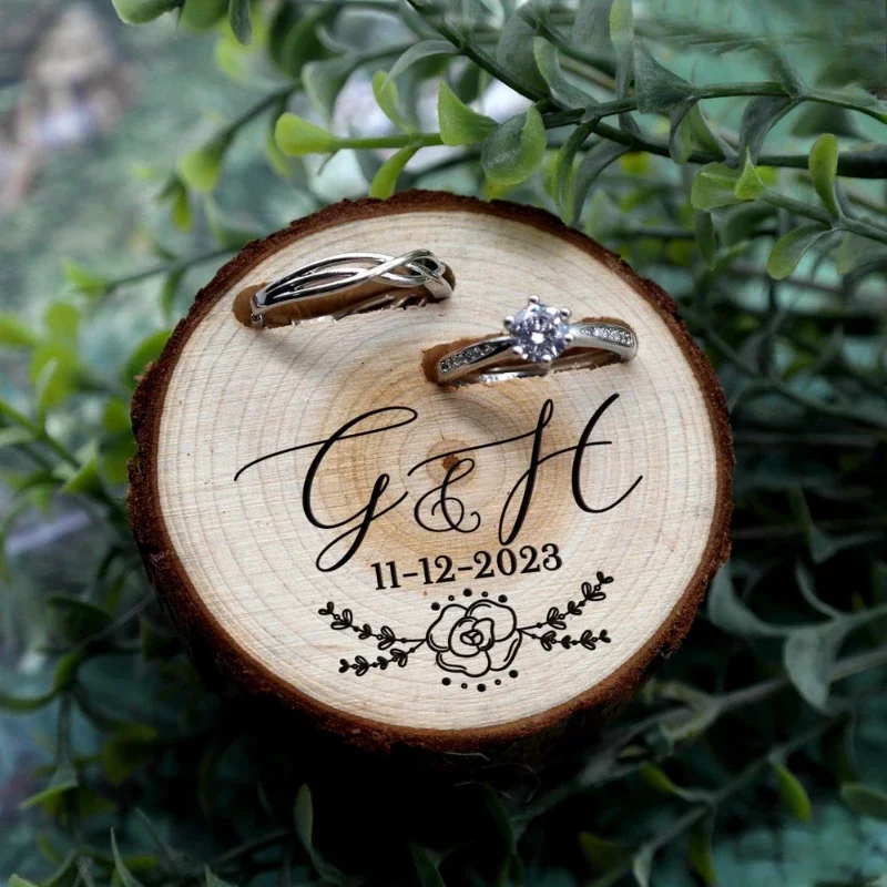 1 ชิ้นฟรีที่กําหนดเองต้นไม้ไม้ - Ring Bearer Pillow บทวิจารณ์และราคา
