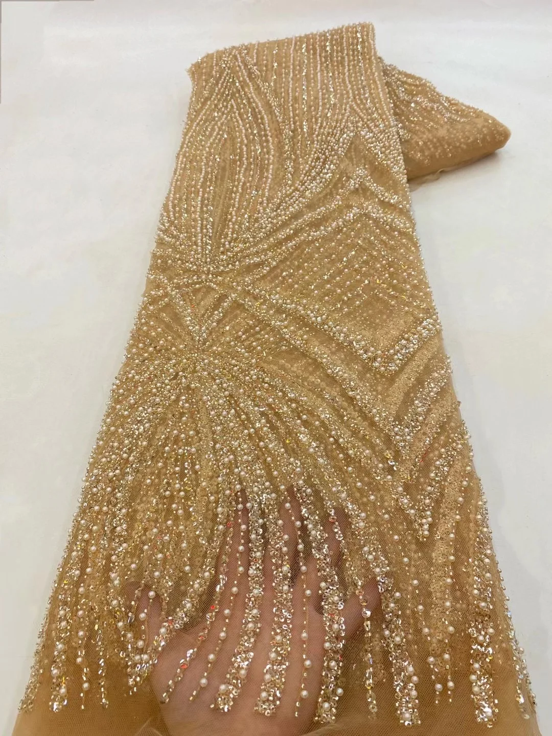 ผ้าลูกไม้ปักเลื่อมคุณภาพสูงแบบ - Wedding Dress Supply บทวิจารณ์และราคา