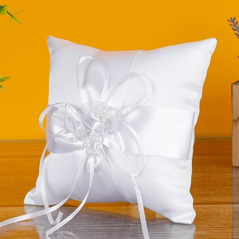 P9FE Wedding Pearls Rings Pill - Ring Bearer Pillow บทวิจารณ์และราคา